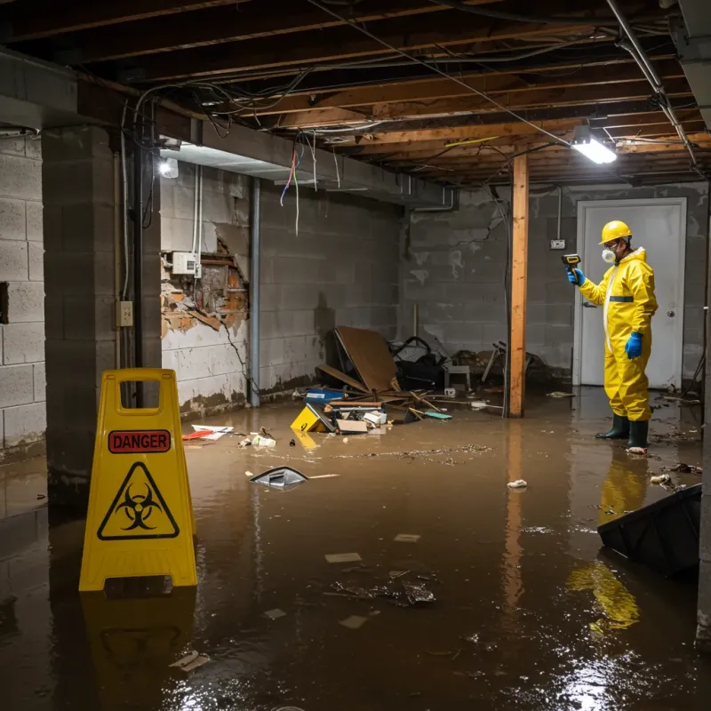 Flooded Basement Electrical Hazard in Perryville, MO Property